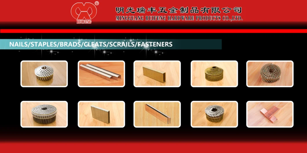 Ruifeng Hardware B7 Series Heavy Wire Staple Pneumatic Gun Collated Nails.