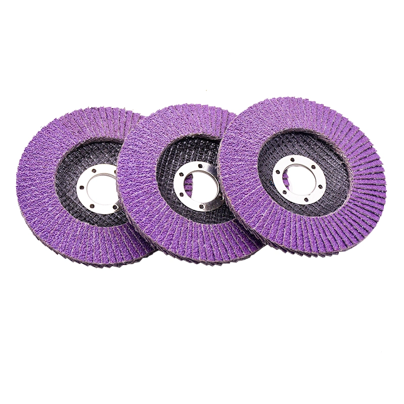 5&quot; 80# Imported Purple Ceramic Flap Disc with Good Heat Dissipation for Angle Grinder